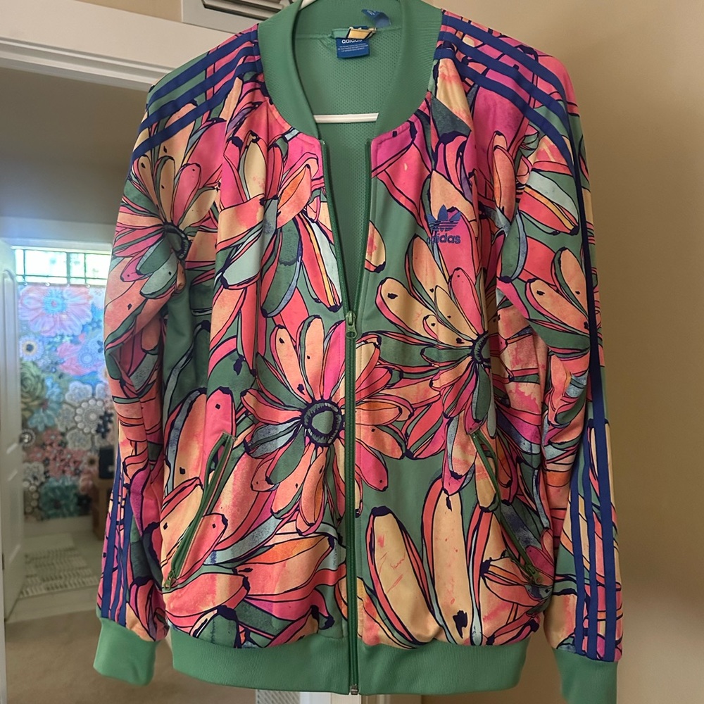 Adidas floral jacket